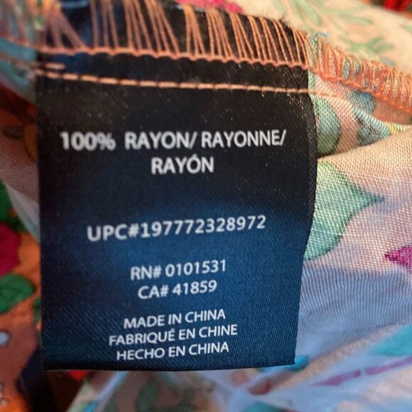 Roberto Lugo All Gender Floral Skulls and Trucks rayon Button Down Shirt Size 3x - Picture 7 of 11